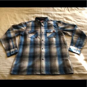 Blue/grey plaid shirt
